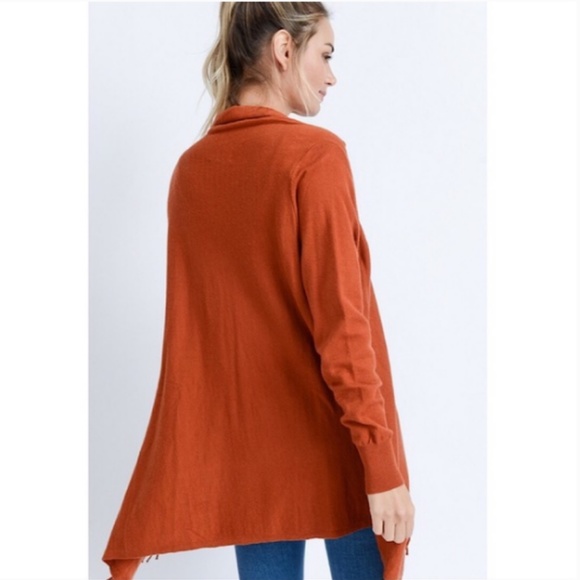 Pumpkin Spice Poncho/Wrap Cardigan - Picture 2 of 5